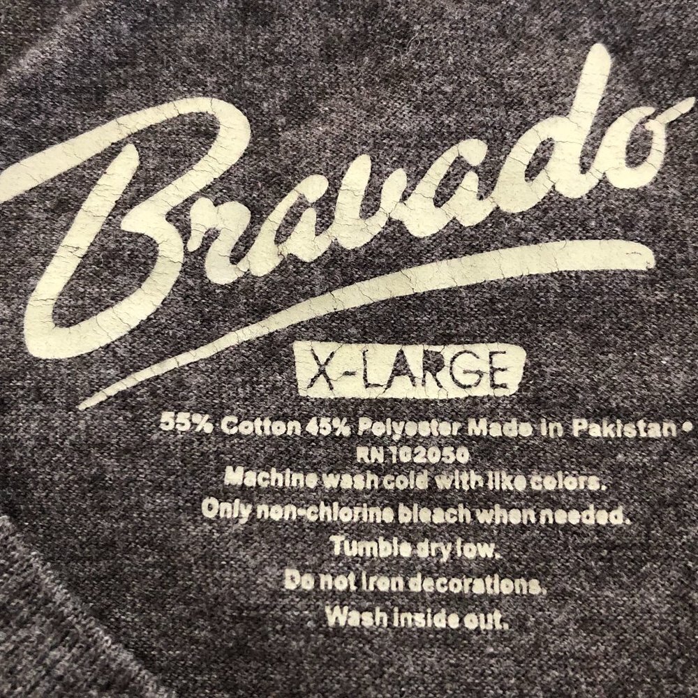 Bravado The Stones North American Tour 1981 SS Crew Nk Cotton T Shirt Grey Sz XL - Picture 6 of 7